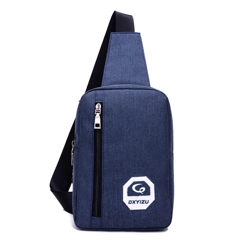 

New Small Sling Bag Men Messenger Bags Unisex Shoulder Bags Fashion Crossbody Multi Function Chest Pack Travel Fanny Bags Blue
