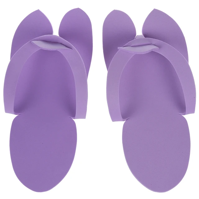 12 Pair Disposable Slippers For Pedicure Salon Foot Spas Soft Flip Flop