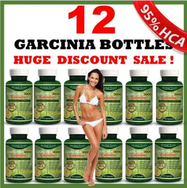 12 x BOTTLES   3000mg Daily GARCINIA CAMBOGIA 95% HCA Weight Loss DIET