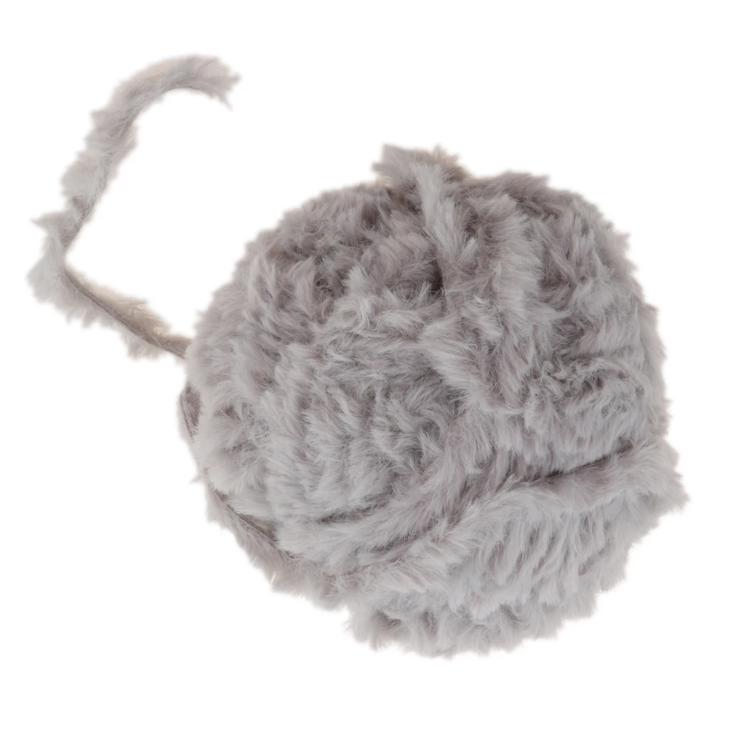 2 Pieces 32 Meters Soft Polyester Fluffy Faux Fur Yarn Eyelash for Crocheting Knitting