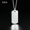 Men Pendants  Necklace for Male,Classic Tungsten Inlay CZ Stones with Titanium Steel Cuban Chain, Engraving 3