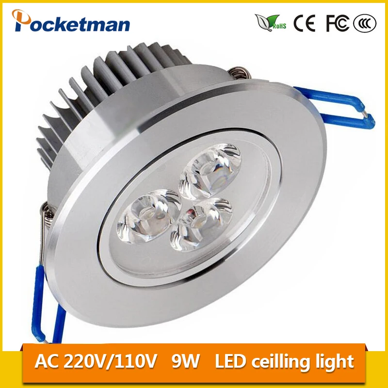 

2018 HOT Led Downlights (1pcs/lot) 9w led down light Aluminum material 85-265v celing light For Home Lighting Decoration z90