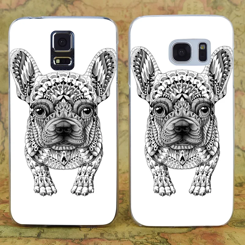 E3461 French Bulldog Transparent Hard PC Case Cover For Samsung Galaxy Note S 3 4 5 6 7 8 9 Mini Edge Plus |