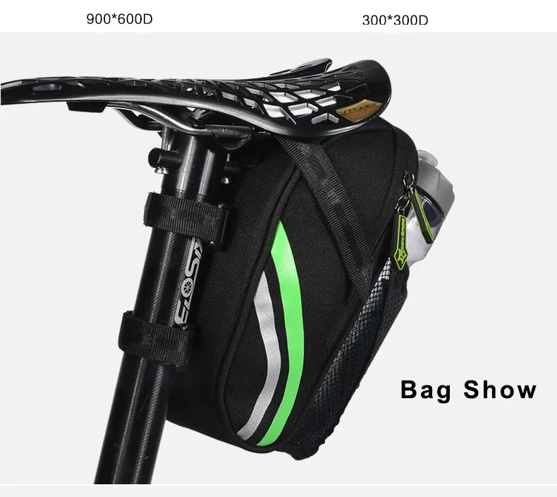 Sale ROCKBROS Bicycle Bag Folding Mountain Road Bike Tail Bag Bicycle Seatpost Saddle Bag Cycling Portable Seat Pouch BMX Rear Bag 12