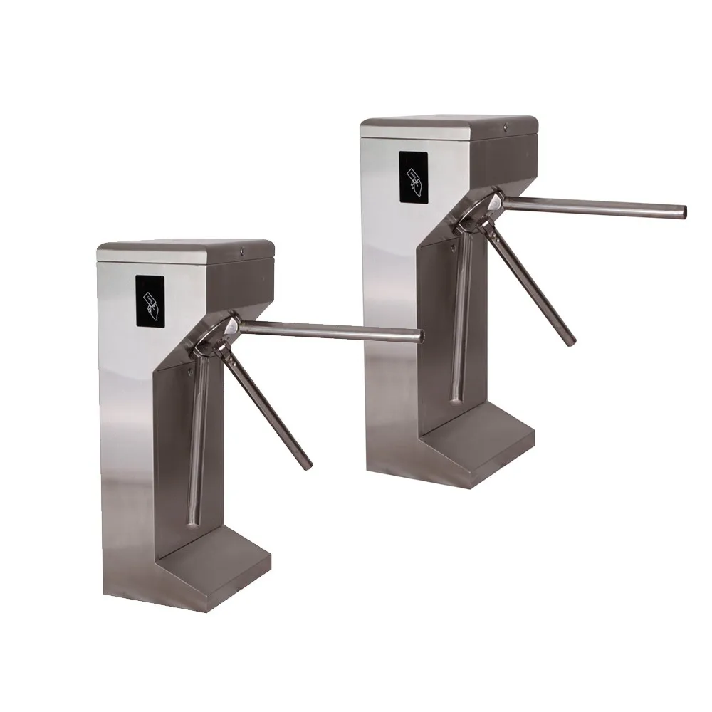 US $446.50 Pedestrian Access Control Barrier Gate Factory Price Stainless Steel Full Automatic Vertical Tripod Turnstile