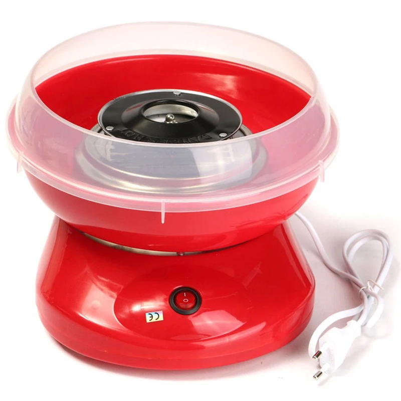 220V красный Электрический аппарат для изготовления сладкой ваты с сахарной ваты приготовления сладкой ваты вечерние DIY со штепсельной вилкой европейского стандарта