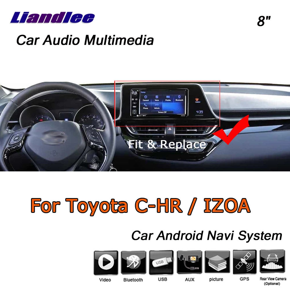 Perfect Liandlee Android 8 UP For Toyota CHR C-HR / IZOA 2015~2019 Stereo Car Radio Carplay Camera GPS Map Nav Navigation System No DVD 5