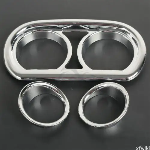 Chrome Gauge Bezel Trim Kit For Harley Road Glide FLTRX Special FLTRXS