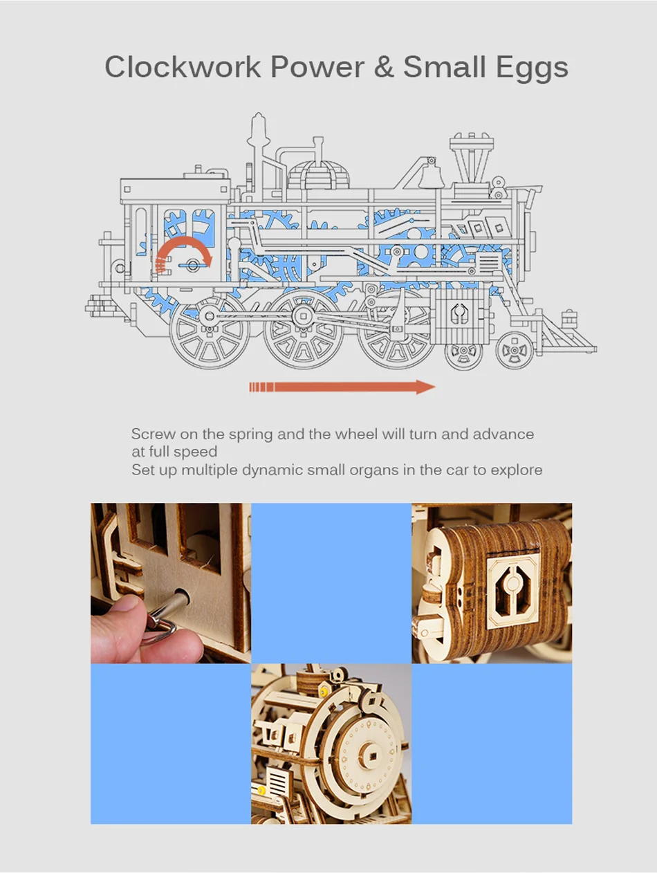 Robud 4 вида DIY подвижные механические модели строительные наборы заводные деревянные игрушки подарок для мальчиков и девочек LK501 для дропшиппинг