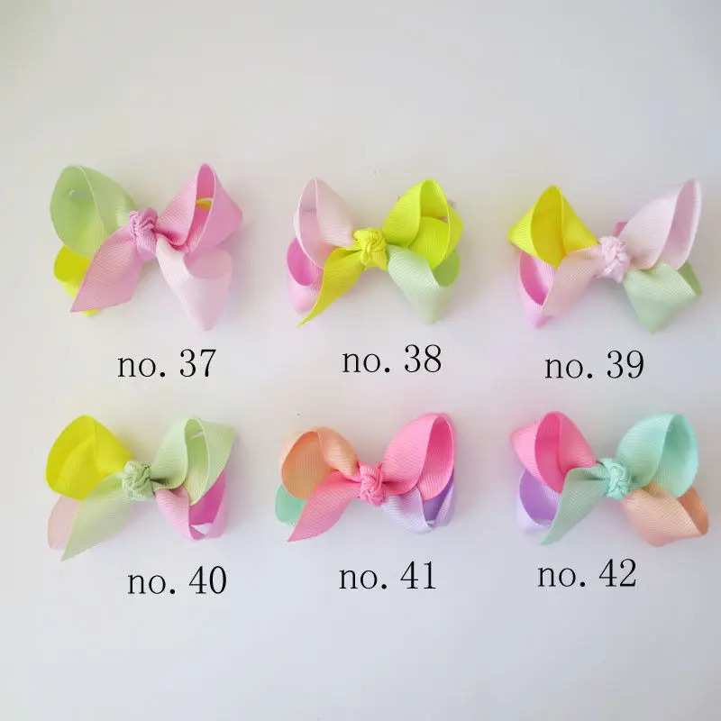 100 BLESSING Girl 2.5/" Colorful ABC Halloween Christmas Hairbow Clip Accessories