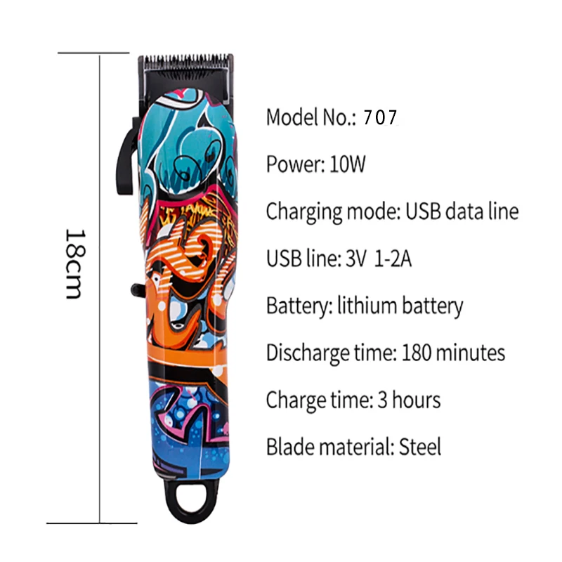 CHJ Перезаряжаемые волос триммер электрический USB Multi Цвет машинка для стрижки волос Для мужчин профессиональная стрижка машина борода