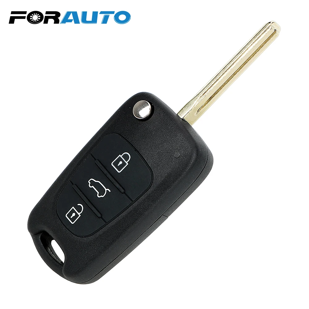 

FORAUTO Folding Car Key Shell For Hyundai I20 I30 IX35 3 Buttons Flip Folding Remote Key Case Replacement Blank Key Cover