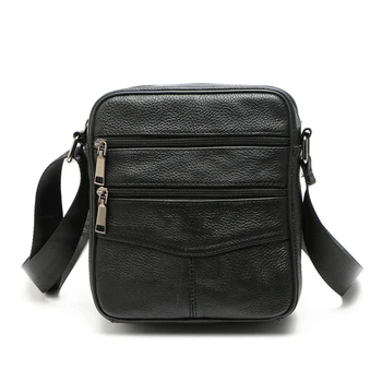 

Men Casual Business Genuine Leather Shoulder Crossbody Bag Multi-Pocket Men Messenger Male Vintage Briefcase Messenger bag