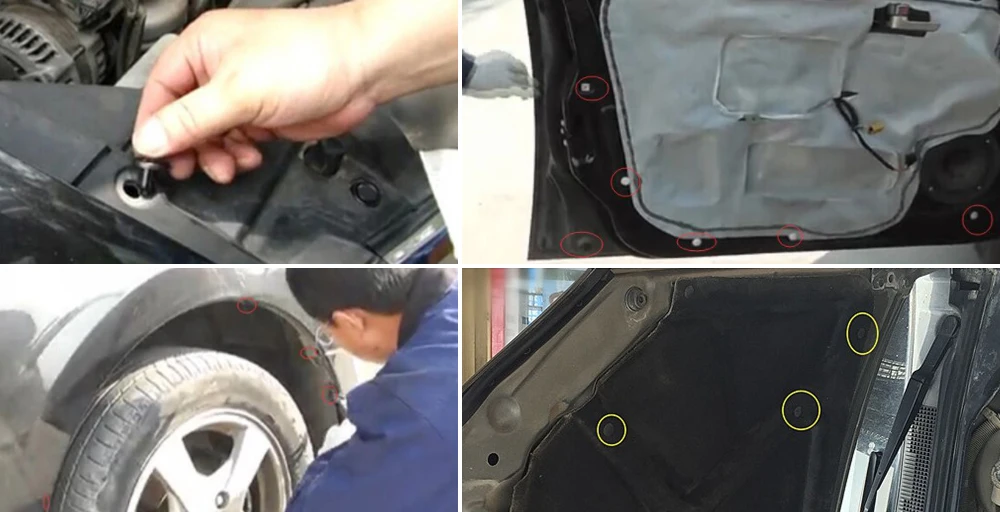 100 шт. универсальные смешанные зажимы для Toyota Corolla Avensis Yaris Rav4 Auris Prius Prado Camry Celica Fortuner