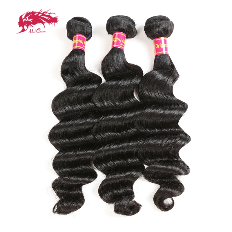 

Ali Queen Hair 10A Brazilian Virgin Hair Loose Deep 3pcs Lot 12-26 inch Natural Color Hair Weave Extension Human Hair Bundles