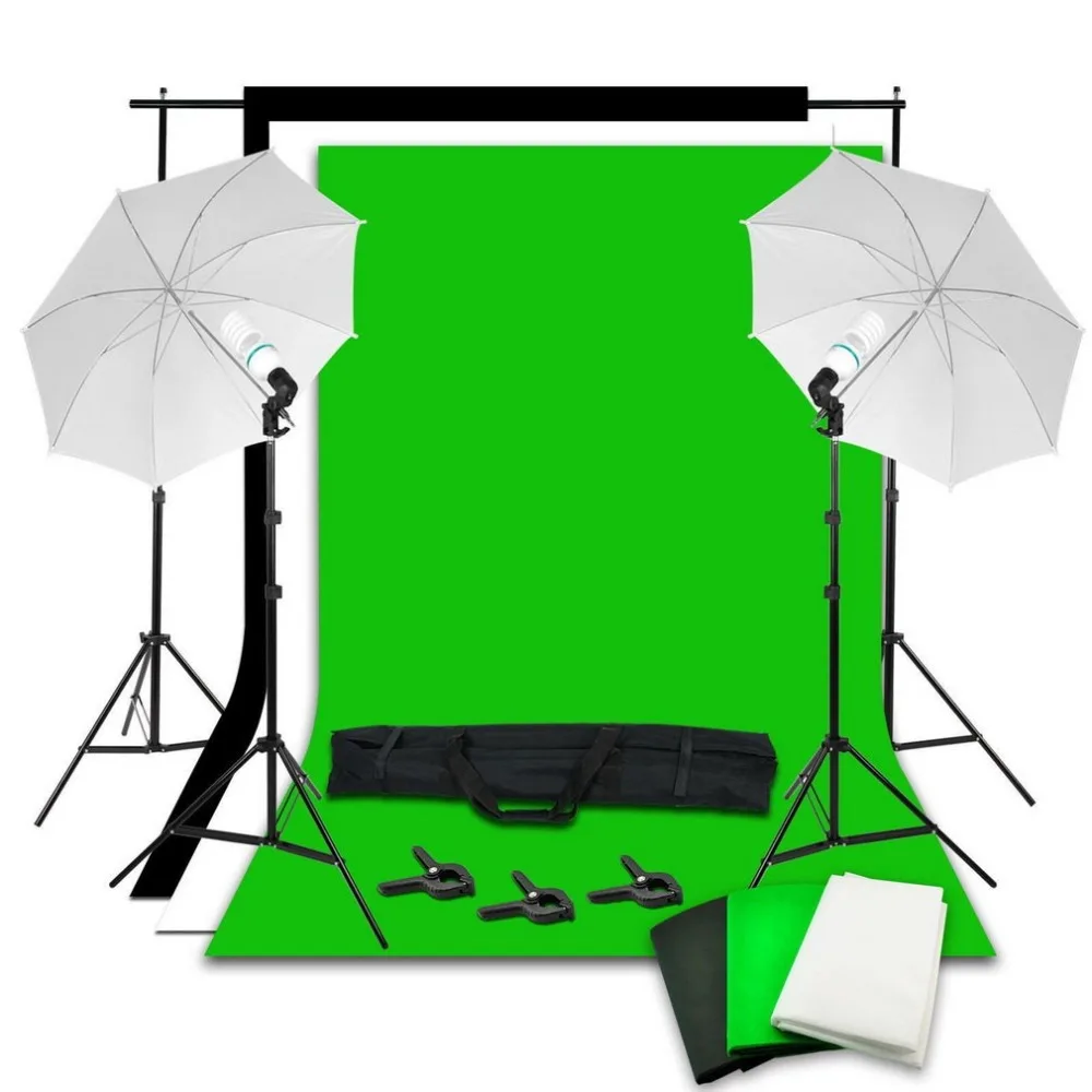 

2x125W Softbox Photography backdrops Soft Box Video photo Studio photo background Lighting Stand Kit Photography accessories