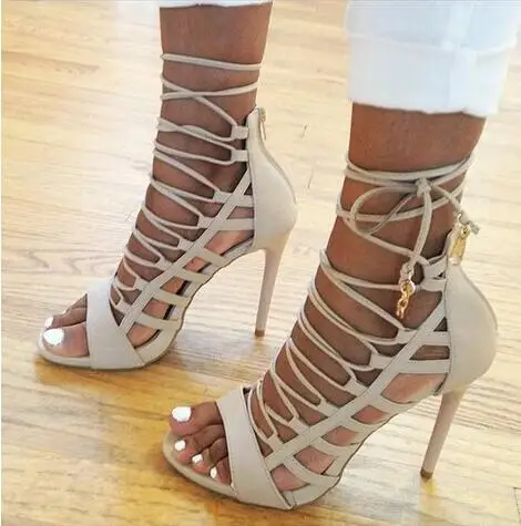 Femmes Chaude Bretelles Chaussures En Daim Cut Pu Color Talons Pas Showed Taille Sandales Robe Vente 10 D'été À Hauts Cuir As Color Dentelle as Grande up Cher Femme Designer out PqtRgYw