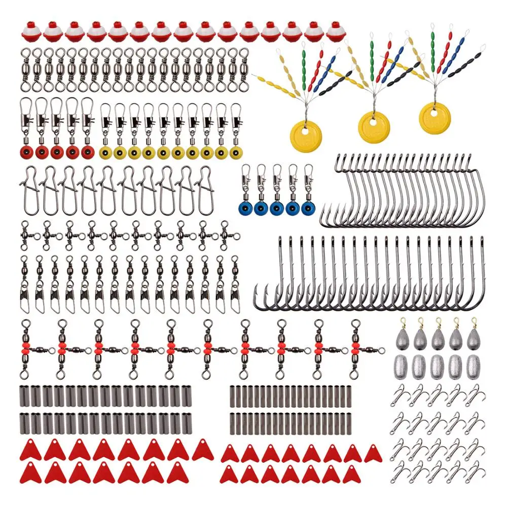 273 шт. набор рыболовных снастей коробка с поплавковыми пробками space beaus Вертлюги защелки свинцовые грузила плавающий шар для рыболовных крючков инструменты