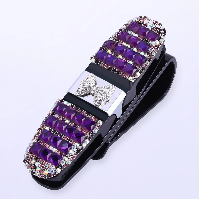 Rhinestones-Crystal-Car-Fastener-Clip-Sun-Visor-Sunglasses-Fashion-Women-Diamond-Car-Glasses-Decorative-Card-Ticket-