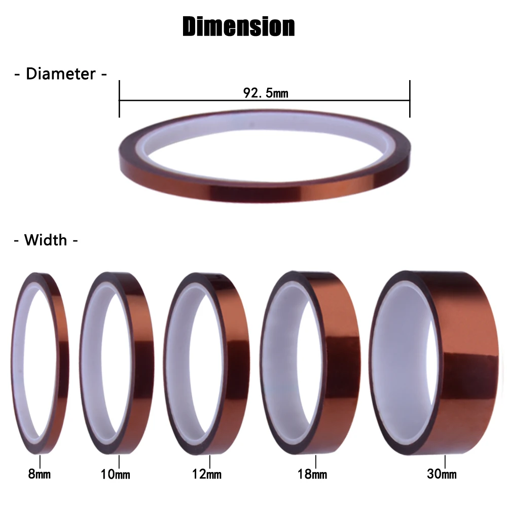 Temperature Heat Resistant Polyimide Kapton BGA Tape silicone adhesive 15mm