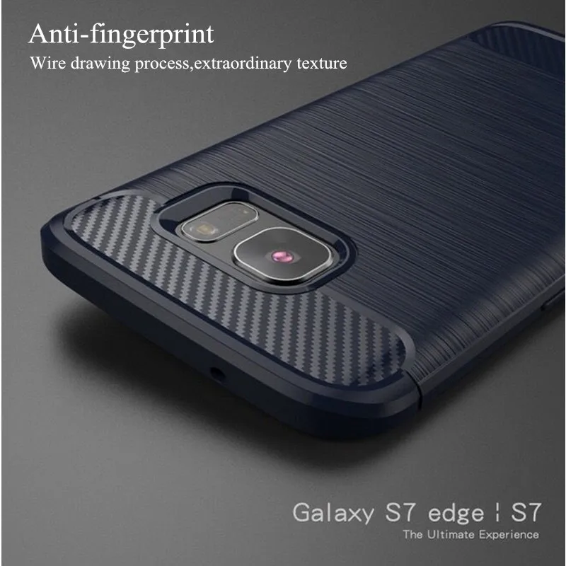 

For Samsung Galaxy S6 S7 edge Case Carbon Fiber Brushed TPU Silicone Case For Samsung Galaxy S8 S9 S10 Plus S10e S10 Lite Cover