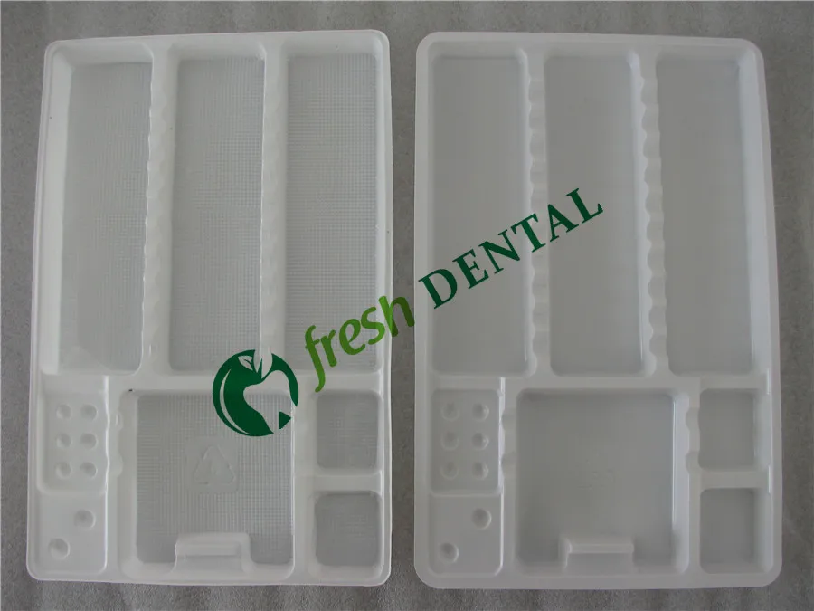 Bandeja de Paletes de Plástico Bandeja Dental Consumível Descartável Separados Colocados Aparelhos Instrumentos Odontológicos Autoclavable Sl408 500 Pcs 6 instrumentos odontológicos Autoclavable SL408