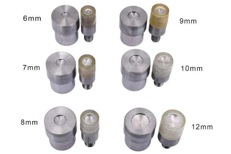 Колпачок заклепка пресс-форма инструмент для ручной пресс-машины двухсторонняя форма доступна 4 мм-15 мм металлическая круглая заклепка установка инструмент