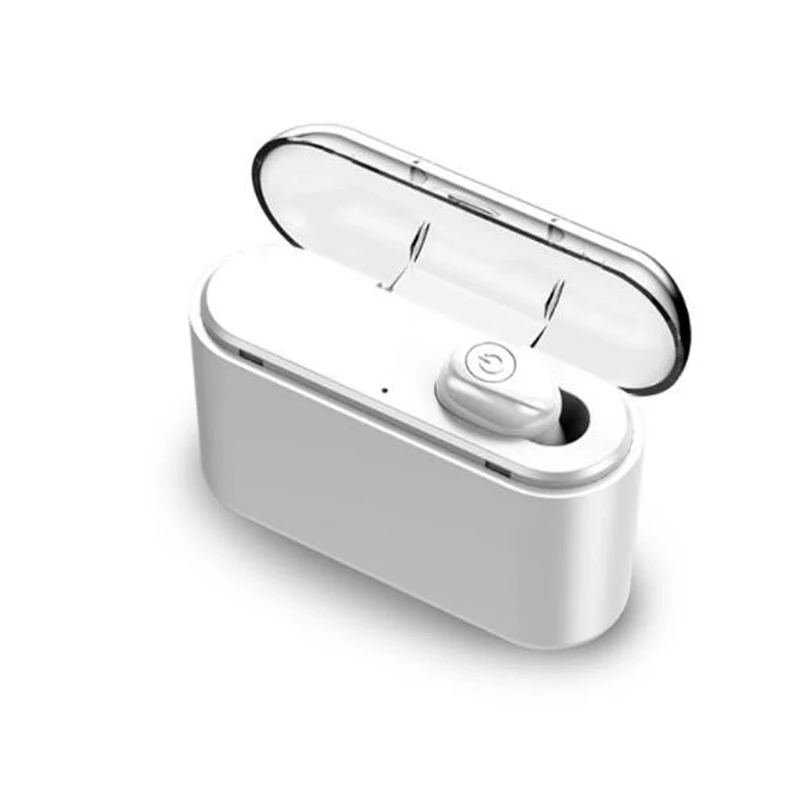 X8 TWS Bluetooth Earphone Mini Wireless Bluetooth Headset 5D Stereo Sports Waterproof Earphone with 2200mAh Charging box Earbuds - Цвет: single white