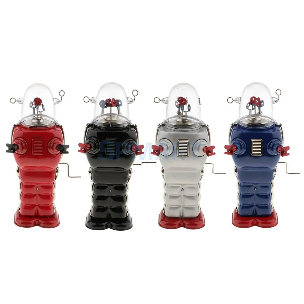 

Vintage Space Robot Model Wind-up Clockwork Tin Toys Collection Gifts for Kids Children Adult