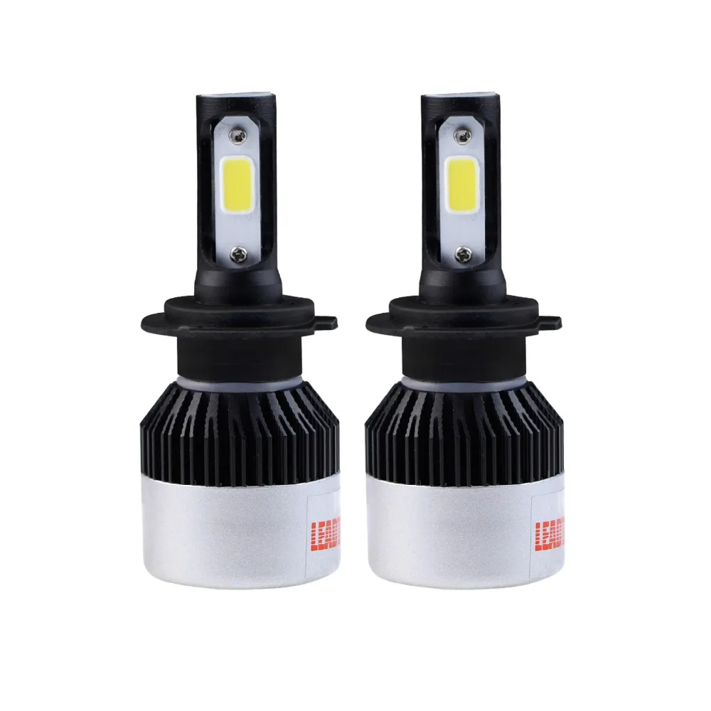 Leadtops Авто Фары для автомобиля лампы Наборы H7 LED H4 HB3 H11 H1 9005 9006 Car Light H7-6500 К CCT 72 Вт 9000LM-автомобилей фары FB