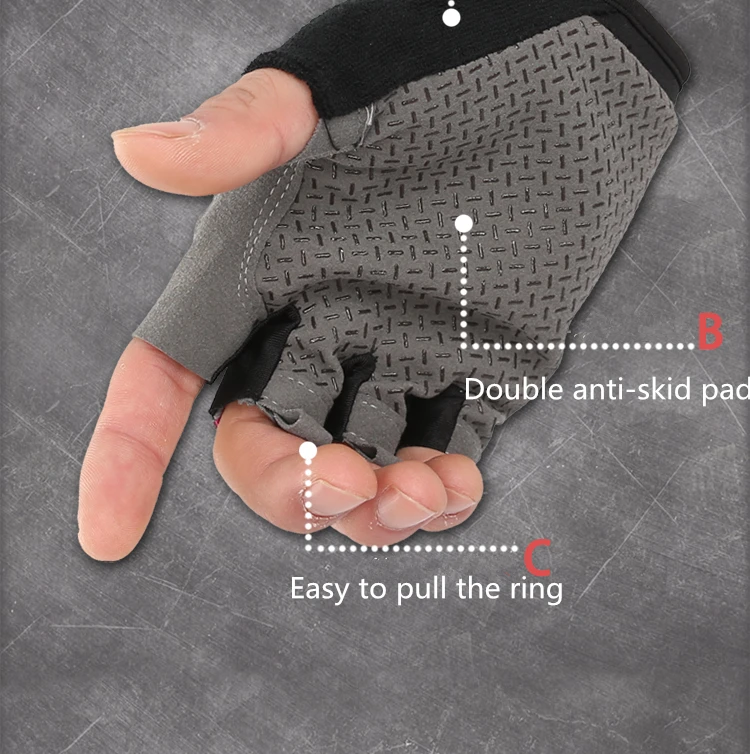 1 Pair Women/man Half Fitness Exercise Gloves Weight Lifting Gym Sports Gloves Training Gym Gloves Body Building Gloves