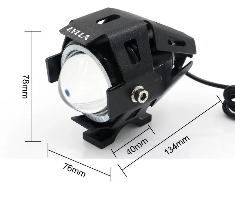 2 шт. LYLLA 12 в 125 Вт мотоциклетный U7 светодиодный налобный светильник 3000лм светодиодный DRL противотуманный Точечный светильник лампа угол дьявола глаза мото Точечный светильник водонепроницаемый