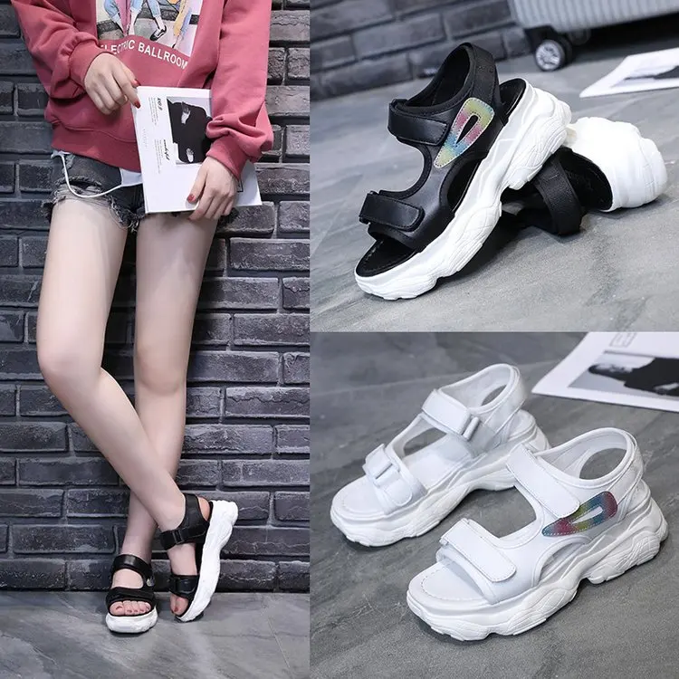 

Thick-soled wedge sandals summer beach open toe Sandalias breathable platform Mujer casual non-slip high heel sandals women