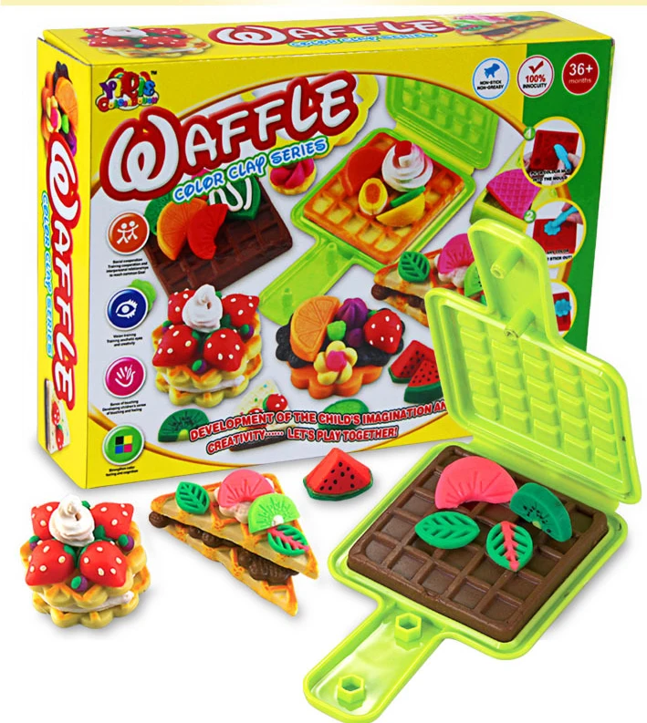 

Play dough toys for children gift waffle color clay series Plasticine Modelling Clay kids education toys