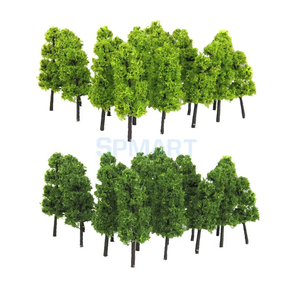 40pcs Garden Lamp Lights Model Pagoda Trees Street Diorama Scenery N Z Scale