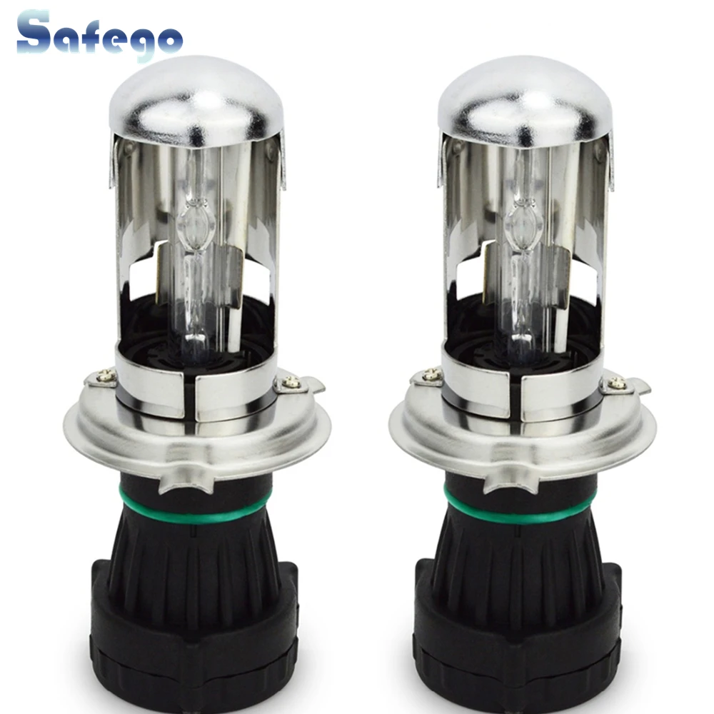 Safego Bi-xenon H4 ксеноновый комплект HID Hi Lo лампы DC 35 Вт H4 би ксеноновые лампы Замена фар 4300 К 5000 К 6000 К H4-3 к 8000 - изображение
