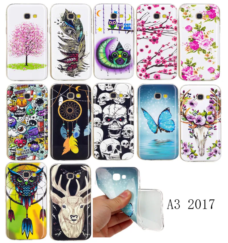 

5Pcs For Samsung A3 2017 A320 A320F Case Luminous Animal Anime Silicone TPU Soft Back Cover Case for Samsung Galaxy A3 2017 A320