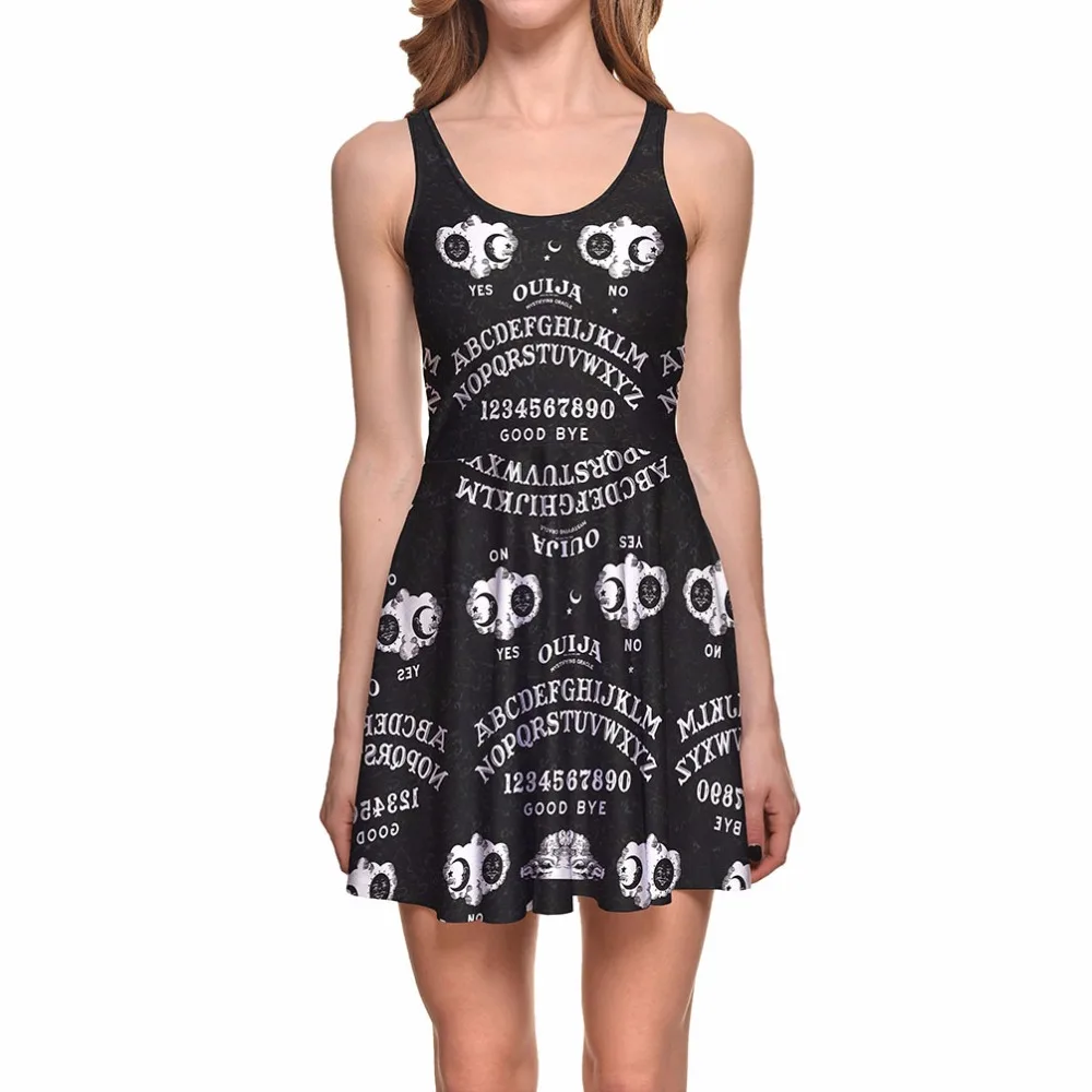

2016 Summer New arrival Women Sleeveless Vest Dress Fashion Extra-terrestrial Digital Printing Dresses Size S-4XL