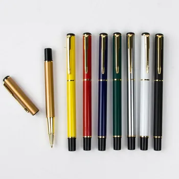 

Promotion Wholesale 8Pcs/set 801 Luxury Gold Clip Fountain Pen Mix Colors 0.7mm Nib Metal roller ball pens Set Christmas Gift