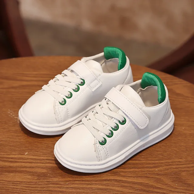 Kids White Sneakers Boys Girls Kids Casual Shoes Rubber Sole Non slip