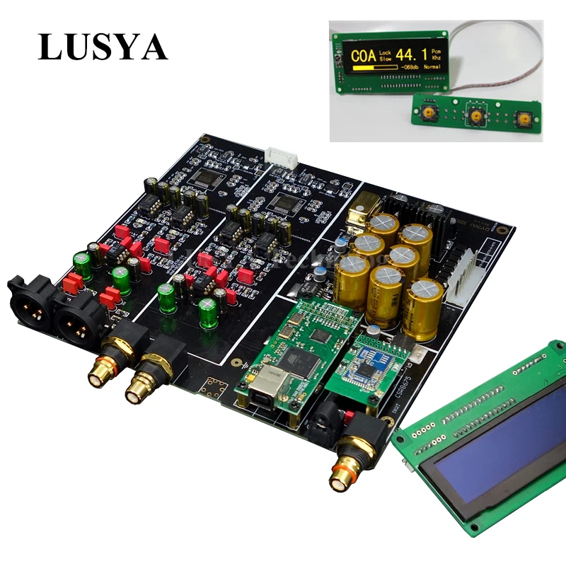  Lusya Dual-core ES9038PRO*2 DAC decoder CSR8675 Bluetooth 5.0 APTX-HD Coaxial fiber Input With Scre