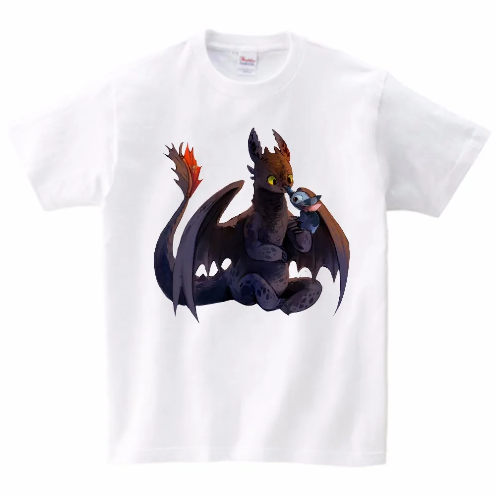

Hot sales Big yards T-Shirt children Cute Tops How to Train Your Dragon Cartoon T-Shirt Summer Clothes novel TShirt Fashion