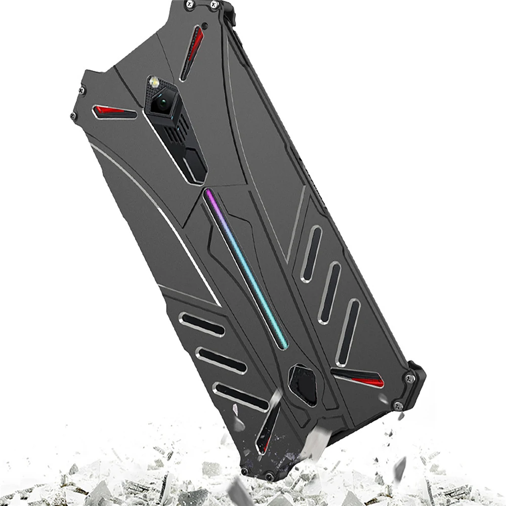 

Aluminum Metal Mobile Phone Case for ZTE Nubia Red Magic 3 DIABLO ROJO 3 Batman Series Doom Heavy Duty Armor Luxury Protect Case