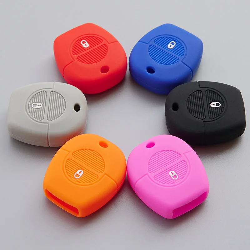 

Silicone Rubber car key fob cover case set cap shell protection for Nissan Micra Almera Primera X-Trail XTrail Remote 1 2 button
