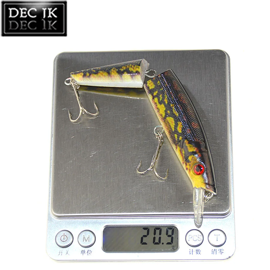 1PCS Minnow Sea Artificial Fishing Lures Tackle Multi Section Lure Bait Fish Fake Hard Laser Bait Set Wobblers For Pike Trolling (10)