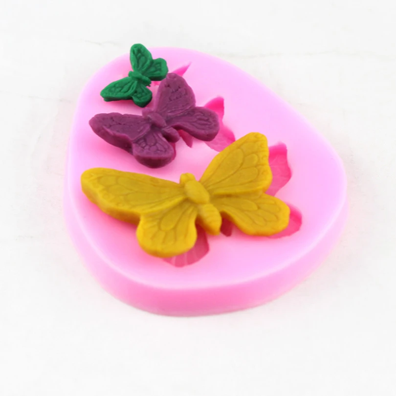 

50Pcs confectionery tools mold Butterfly cake molds silicone baking tools kitchen decorations for cakes Fondant wholesale