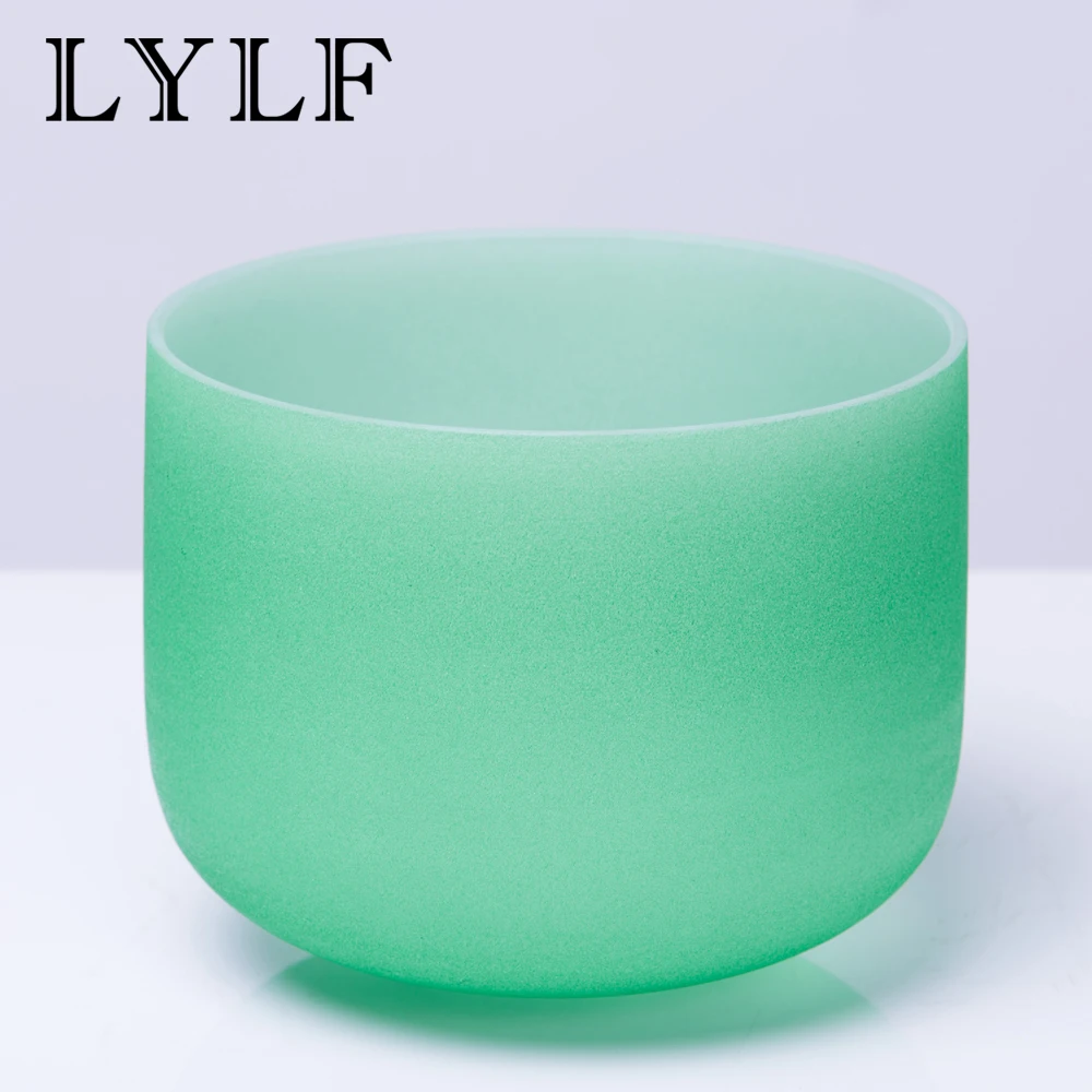 

8 Inch F Heart 440hz or 432hz Green for Energy Healing Chakra Quartz Crystal Singing Bowl