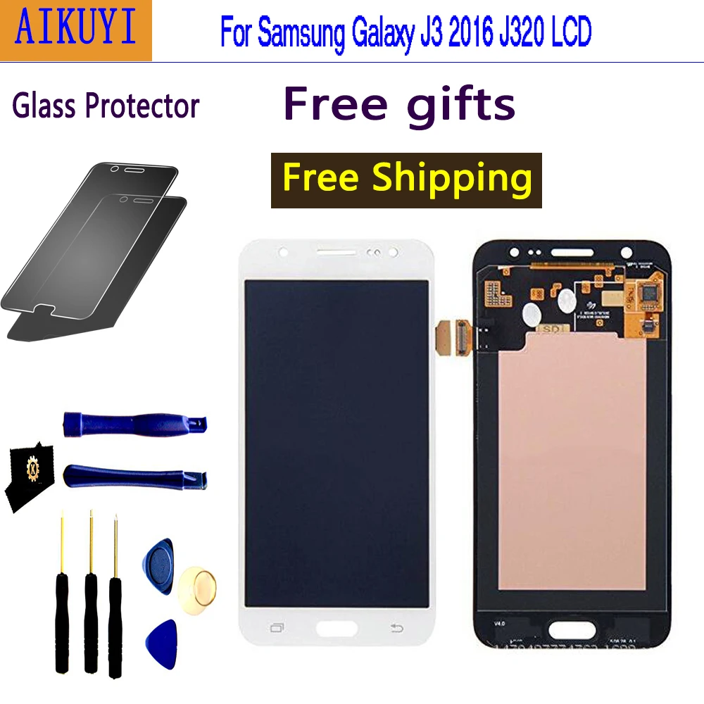 

Original J320F LCD For Samsung j3 2016 J320 J320A J320F J320M LCD Display Touch Screen Replacement Assembly
