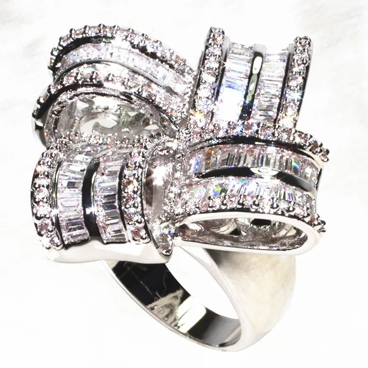 

AAA zircon exaggerated rotatable belt decoration ring pebble 88 particle T shaped stone have 56 grainshigh quality ring