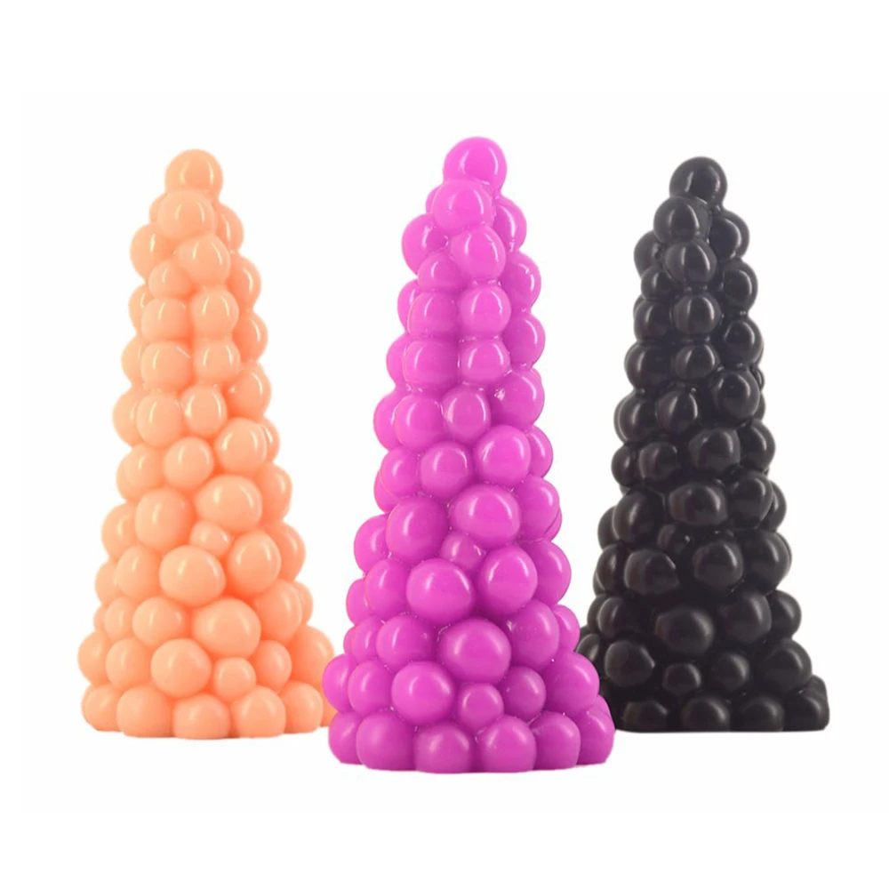 Grape Big Dildo Anal Plug Anus Massage Stimulate Female Masturbator Huge Flirting Sex Toys for Women Lesbian Products | Красота и